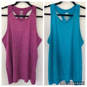 Set of 2 Avia Workout Racer Back Tank Tops
